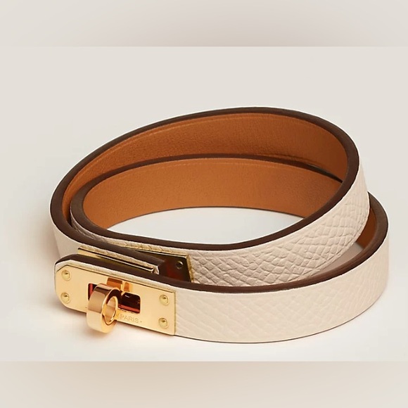 Hermès Mini Kelly Double Tour Bracelet - Craie Color, size T2 - Picture 1 of 9